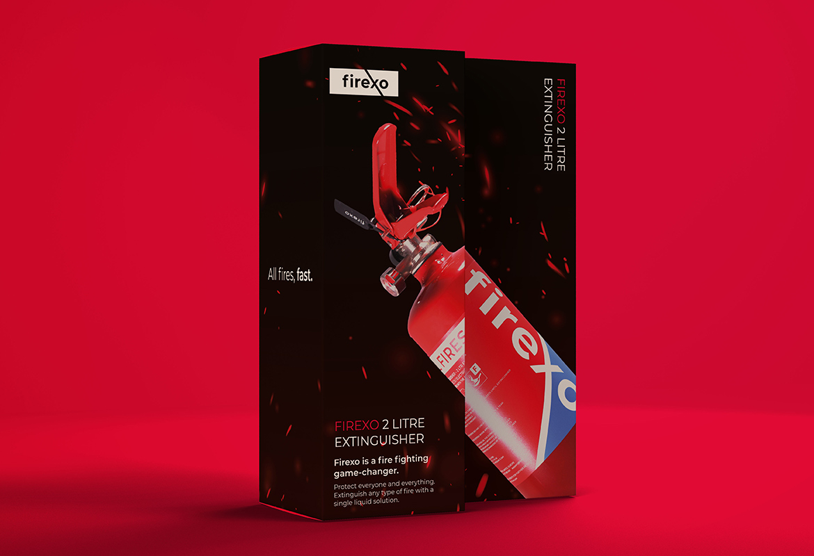 Firexo Fire Extinguisher Packaging